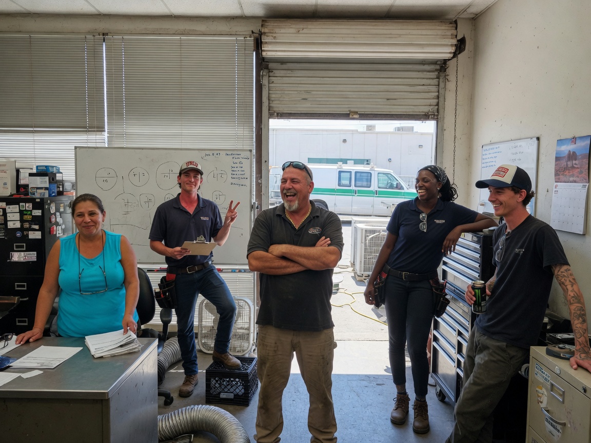 The Desert Valley HVAC team at work in Las Vegas
